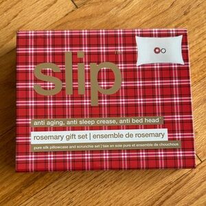 Slip Red Plaid Silk Gift Set